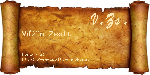 Vén Zsolt névjegykártya